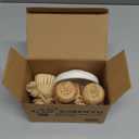 Bamboo Dish Scrub Brushes,Kitchen Wooden Cleaning Scrubbers Set for Washing Cast Iron Pan/Pot, Natural Sisal Bristles, Set of 3 (Regular size)