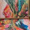 Boho Colorful Mountain Wall Art Set of 3, Abstract Watercolor Landscape Flower Wall Decor Paintings, Modern Nature Sunset Forest Posters Prints for Living Room, Bedroom 16x24 Inch Wood Framed, 24L" x 16W"
