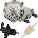 Fuel Pump for Polaris Sportsman 325 400 500 600 700 Polaris Magnum 325 330 500 2X4 4X4 ATV Engine with Three way Fuel Shutoff Valve 7052161
