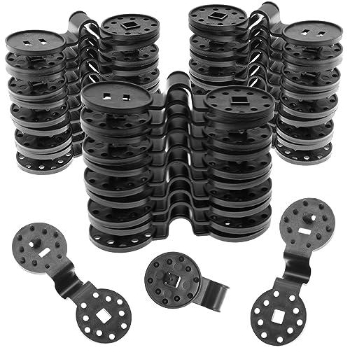 ZYLJHZ 40Pcs Shade Cloth Clips - Black Round Plastic Sun Shade Clip,Shade Cloth Heavy Duty Lock Grip for Sun Shade Net,Gardening Shade Cloth,Anti Bird Netting Windproof Awning Clamp