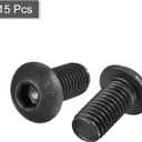 uxcell M10x20mm Hex Socket Button Head Cap Bolts Screws Alloy Steel 15pcs