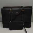 LOVEVOOK Laptop Bag for Women 17.3 inch Canvas Laptop Tote Bag, Large Capacity Work Bag with Clutch Purse, Computer Bag Office Business Briefcase, Casual Handbag for Travel College Teacher School