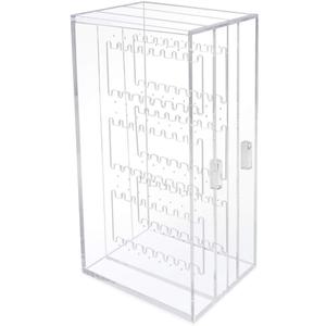 Isaac Jacobs 2 Drawer Acrylic Earring Holder, Jewelry Organizer Case (Holds up to 48 Pairs)