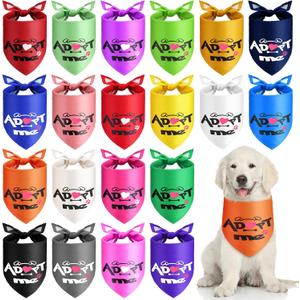 20 Pack Adopt Me Dog Bandanas Plain Adopt Me Triangle Dog Bandana Reversible Triangle Bibs for Dogs Cats Pets Costume Accessories, Assorted Colors, 25.6 x 17.7 x 17.7 Inch