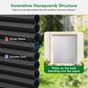 No Drill Cellular Shades Cordless Blackout Honeycomb Blinds 30"Wx48"H Black