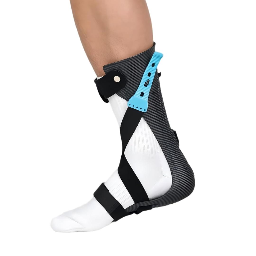 Komzer AFO Drop Foot Brace, Adjustable Ankle Support Orthosis for Stroke Recovery & Daily Mobility, Lightweight Orthotic Device for Men & Women, Fits Inside Shoes (L, Left)