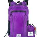 4Monster Hiking Daypack,Water Resistant Lightweight Packable Backpack for Travel Camping Outdoor (24L, Purple)