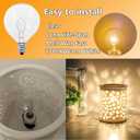 40 Watt E12 Candelabra Base Round Bulbs,G50 Light Bulbs for Full Size Scentsy Warmer,Chandelier,Decorative Vanity Lights,Ceiling Fans Lights,120V Dimmable Globe G16 1/2 Bulb,2700K Warm White,6 Pack