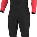 Hevto Men Wetsuit 5/4/3/2mm Neoprene Full Wet Suit in Cold Water for Scuba Diving Surfing Swimming for Water Sports (Large)