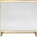 Sinclair Single Panel Fireplace Screen, Burnished Brass - 18323