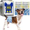Dono Dog Diapers Male, Disposable Male Dog Wraps 60ct, Ultra Absorbent Doggie Diapers, Rapid-Dry Leak-Proof Puppy Diapers, Wetness Indicator Excitable Urination Incontinence, XSmall