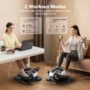 Under Desk Elliptical Machine for Seniors, Large Size Electric Leg Exerciser with 12 Adjustable Speeds & 12 Modes, Remote Control, Elastic Rope, Manual & Auto Mode for Home Office Use
