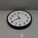 DAXSMY Atomic Wall Clock Analog 14 Inch Battery Operated Modern Decorative for Living Room Kitchen Office Bedroom Bathroom(Black)