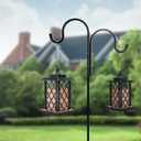 Byvivace Large Bird Feeders, Hanging Bird Feeders for Outdoors, 3.2lb Capacity Lantern Wild Bird Feeders for Outside Hanging, Black