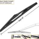 2 x Rear Windshield wiper 14" Original Replacement for Jeep Cherokee 2022-2014 Hyundai Santa Fe 2012-2007 Tucson 2021-2016 Mazda CX-7 2012-2007 CX-9 2022-2007 Toyota CHR 2022-2018 windscreen wiper LU14A