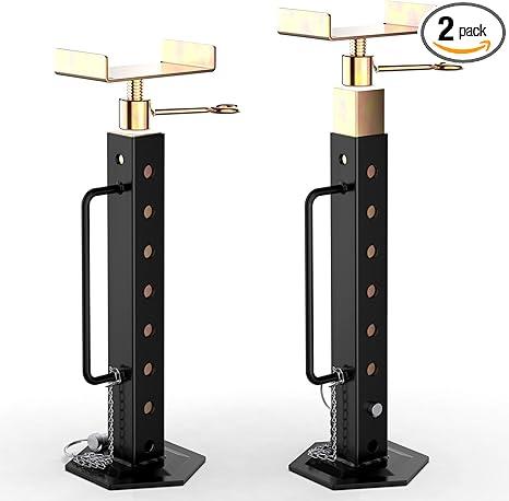 RV Slide Out Support Jacks, RV Slide Out Supports Stabilizer Jacks 2 Pcs Adjusted from 15'' to 35'', Heavy Duty Rust Resistant Steel for 5th Wheel 5000 lbs Capacity, Camper Supports Stabilizer Jacks