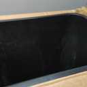 Amazon Basics Rectangular Plastic Office Wastebasket, Easy to Clean, 10 Gallon, Black, 2-Pack