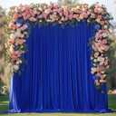 Wokceer Royal Blue Backdrop Curtain for Parties 10x10FT Photo Backdrop Drapes for Wedding Party Curtain Backdrop for Photoshoot Baby Shower Birthday Photography Background 2 Panels 5x10FT