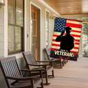 Veterans Day Garden Flag 28 x 40 Inch Double Sided House Flag with American Flag and Soldier Salute Design for Outdoor Yard Porch Memorial Patriotic Decor