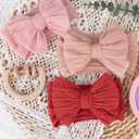 AQOKKA Baby Bows Headbands Nylon Baby Girl Headbands Soft Handmade Hairbands Toddler Hair Accessories for Girls Baby Newborn Infant Kids