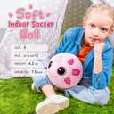 VangeBow Silent Indoor Soccer Balls for Toddlers 1-3, Inflatable Soft Plush Baby Toddler Soccer Ball Toys Gifts for 1 2 3 4 5 Year Old Boy Girl First Birthday Gift (Axolotl, Pump Include)