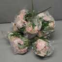 Tigeen Artificial Flowers Artificial Peonies Silk Flowers Faux Peony Fake Peony Silk Hydrangea Bouquet for Wedding Table Centerpiece Floral Vase Decor(Champagne White,12 Bundles)