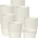 Axe Sickle 100 Pcs Paper Ice Cream Cups Disposable Dessert Bowls 9 Ounce for Hot or Cold Food, Sundae, Frozen Yogurt, Soup, White