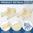 Chunful 4 Pair Rear Drawer Track Socket Back Plates Mounting Brackets Durable Plastic Drawer Track Back Plate Left and Right Close Locker Slides Socket for Repairing Replacing (Milky)