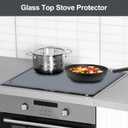 Stove Top Covers for Electric Stove,28 x 20 Silicone Stove Cover Mat, Heat Resistant Glass Cooktop Cover,Ceramic Stove Protector,Flat RV Range Stovetop Protector Pad, Dish Drying Mat for Kitchen,Grey