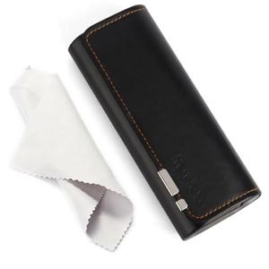 RayLove Glasses Case Hard Shell, Travel Sunglasses Case with Magnetic Closure, Leather Hard Eyeglass Case for Women, Reading Glasses Case for Men, Includes Cleaning Cloth