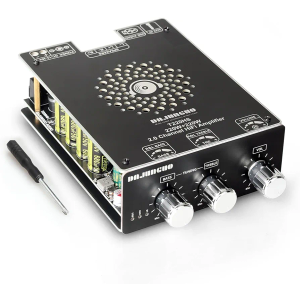 220W+220W Audio Amplifier Board with Treble and Bass Control, DC 12-36V, Bluetooth 5.2 and AUX Inputs, 2.0 Channel Stereo AMP Board for DIY Wireless Speakers (T220HS)