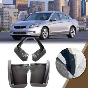 Set of 4 Pcs Mud Flaps Splash Guards Mudguards Mudflaps Fit for Honda Accord 2008 2009 2010 2011 2012 4-Door Sedan (Not Fits 2-Door Coupe Models) Mud Splash Guards Front and Rear