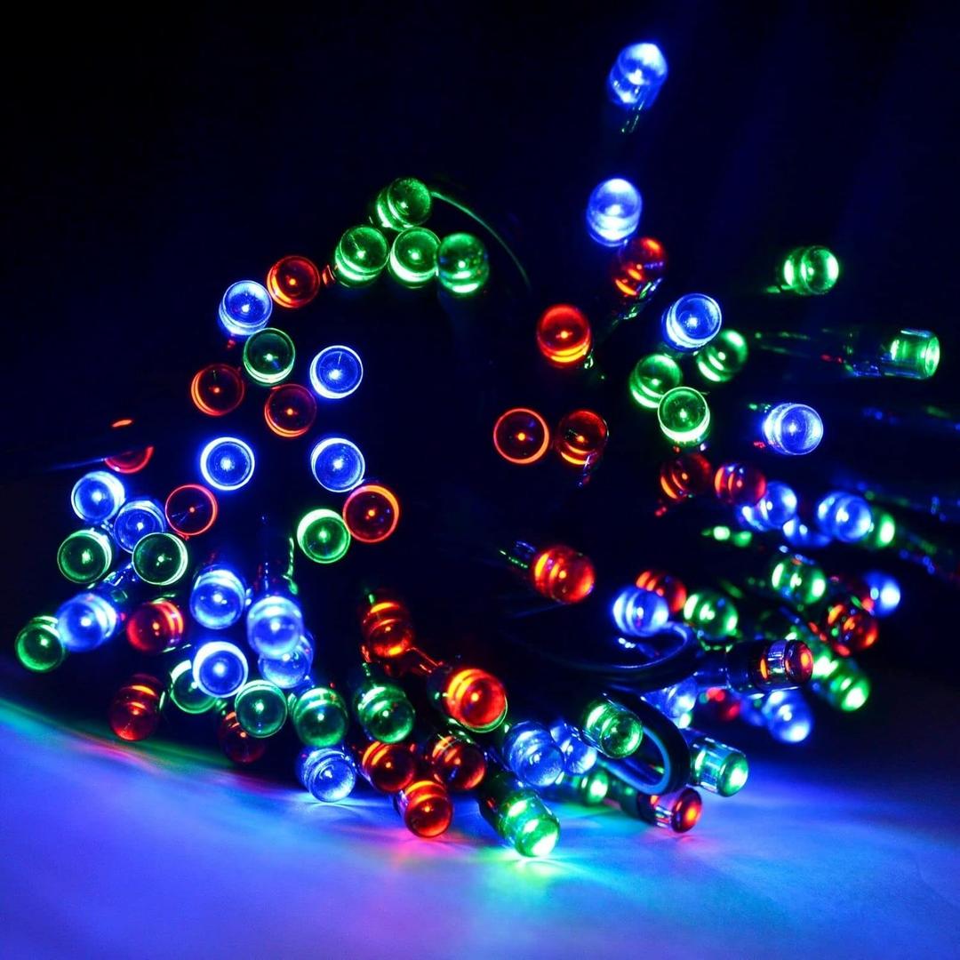 400 LED Solar Fairy String Lights 164ft/ 50m Multi-Color 8 Modes Waterproof Outdoor Garden Light for Trees Patio Fence Wedding Party with Remote,USB Charging