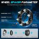 4pcs 6x5.5 Wheel Spacers M12x1.5 Thread Pitch 108mm Bore for 2004-2014 Chevrolet Colorado, 2003-2024 Toyota 4Runner, 2007-2014 FJ Cruiser, 1" (25mm) Thickness 6x139.7mm Adapters, Not Hubcentric
