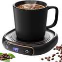 Lerat Coffee Mug Warmer & Mug Set for Desk, Electric Coffee Cup Warmer with Auto Shut Off, 3 Temperature Setting Smart Cup Warmer for Heating Coffee, Milk, Beverage, Candle Jar (Black), 12oz (Light Black)