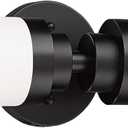 Emak 2 Light Black Vanity Lights for Bathroom, 22 Inch Bathroom Light Fixtures Modern Wall Sconces with Milk Glass Shade for Bathroom, Bedroom, Hallway, VL085-BK-ML-2