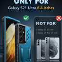 FNTCASE for Samsung Galaxy S21-Ultra Case: Military Grade Rugged Cell Phone Cover with Kickstand | Shockproof TPU Protection Bumper Matte Textured Design for Samsung S21 Ultra Cases 6.8 inches(Blue)