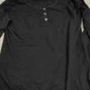 Popilush Long Sleeve Shapewear Bodysuit Tummy Control Henley Button Up Modal Scoop Neck Body Suit Tank Tops, Black , XL