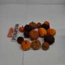 17 Pack Fall Artificial Velvet Pumpkins Decorations, Foam Faux Flocked Pumpkin Including Wooden Hello Pumpkins Sign, for Home Autumn Harvest Theme Party Halloween Thanksgiving Table Decor. (Orange/Coffee/Dark Brown)