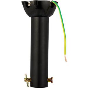 Extension Rod,Ceiling Fan Downrod with Ball Head,Downrod Extension for Fan,1 inch Outside Diameter, Ceiling Fan Boom Suitable for a Wide Range of Ceiling Fans (black, 6 Inch)