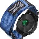 HEMSUT Nylon Sports Watch Band, 22mm Military Strap Compatible with Garmin Fenix 8 47mm / 7/ 7 Pro/ 6/ 6 Pro/ 5/ 5 Plus/ E 47mm, MARQ Athlete/ Golfer/ Driver/ Captain/ Adventurer/ Commander, Instinct 2/ Crossover/ Tacical/ Esports/ Tide, D2 Delta S/ Descent G1, Approach