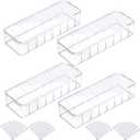 4Pcs Cord Organizer Box with Lids Plastic Cable Storage Box Clear Electronics Charger Organizer with Wire Ties for Home Office Desk Organizers and Accessories