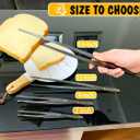 JETKONG 7 Inch Tweezers Tongs Mini Kitchen Food Tweezers Small Cooking Thin Tongs, Set of 3 (7 7 7 Inch, Black)