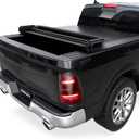 Soft Quad-fold Truck Tonneau Cover Compatible for 2002-2026 Dodge Ram 1500(Incl. 2019-2023 Classic & 2019-2026 New Body Style)/2003-2026 Ram 2500 3500 W/o Ram Box 6.4 Feet Bed