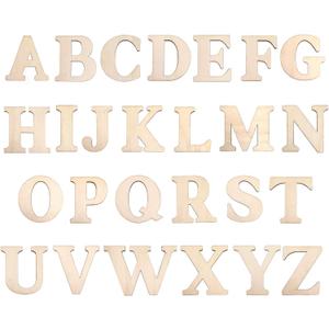 3" Wooden Letters - 78 Pcs Wood Letters for Crafts Unfinished Wood Alphabet for Letter Board/Wall Decor/DIY/Painted/Educational (3 inch) Home Wall Decoration