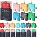 Jenaai 21 Pcs Team Christmas Ornaments Bulk Inspirational Puzzle Christmas Tree Hanging Ornament Employee Appreciation Gifts for Xmas Team Coworkers Staff Colleagues Nurses Teachers Groups
