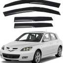 munirater Side Window Visor Vent Rain Guard Deflector Replacement for 2004-2009 Mazda 3 Hatchback