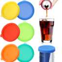 Aieve Silicone Soda Can Lids, Reusable Can Covers/Toppers for Soda, Can Saver for Soda, Pop, Coke, Beverage, Fits Slim Standard Mini Cans (6 Pack, Assorted, BPA-Free)