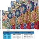 Neasow Floral Fleece Throw Blanket, Vibrant Color Boho Flowers Blossom Cozy Decor Throws for Sofa Bed Couch Chair or Dorm 5060 inch