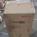 Meridian Furniture 11074Beige-C Sacha Collection Art Deco Counter Stool with Rich Beige Polyester Linen Textured Fabric, Two Tone Weave, Solid Wood Natural Finish, 20.5" W x 21" D x 37.5" H, Beige